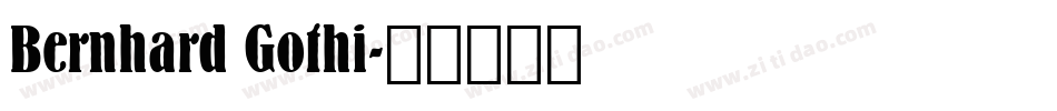 Bernhard Gothi字体转换